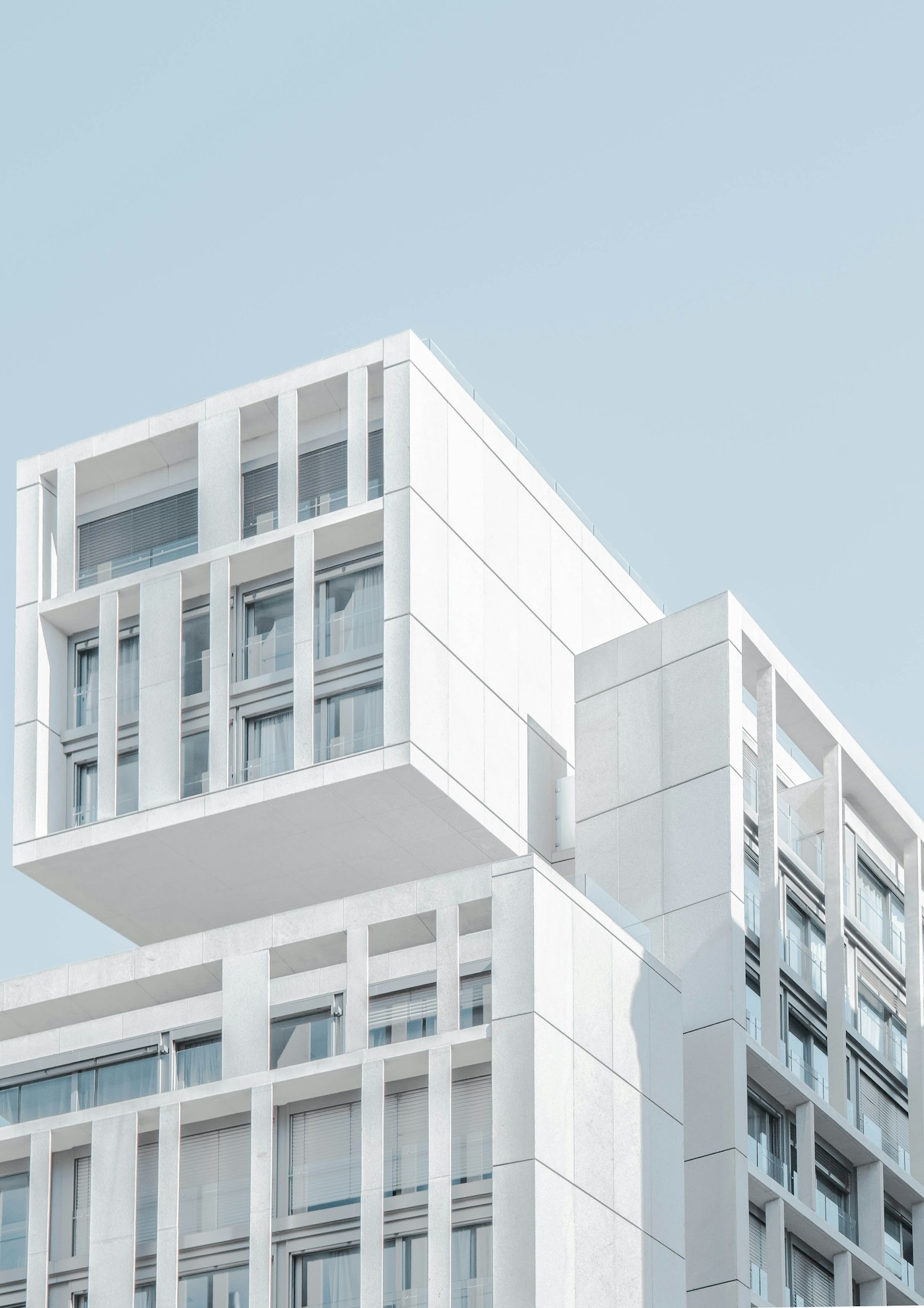Facade of a contemporary residential building