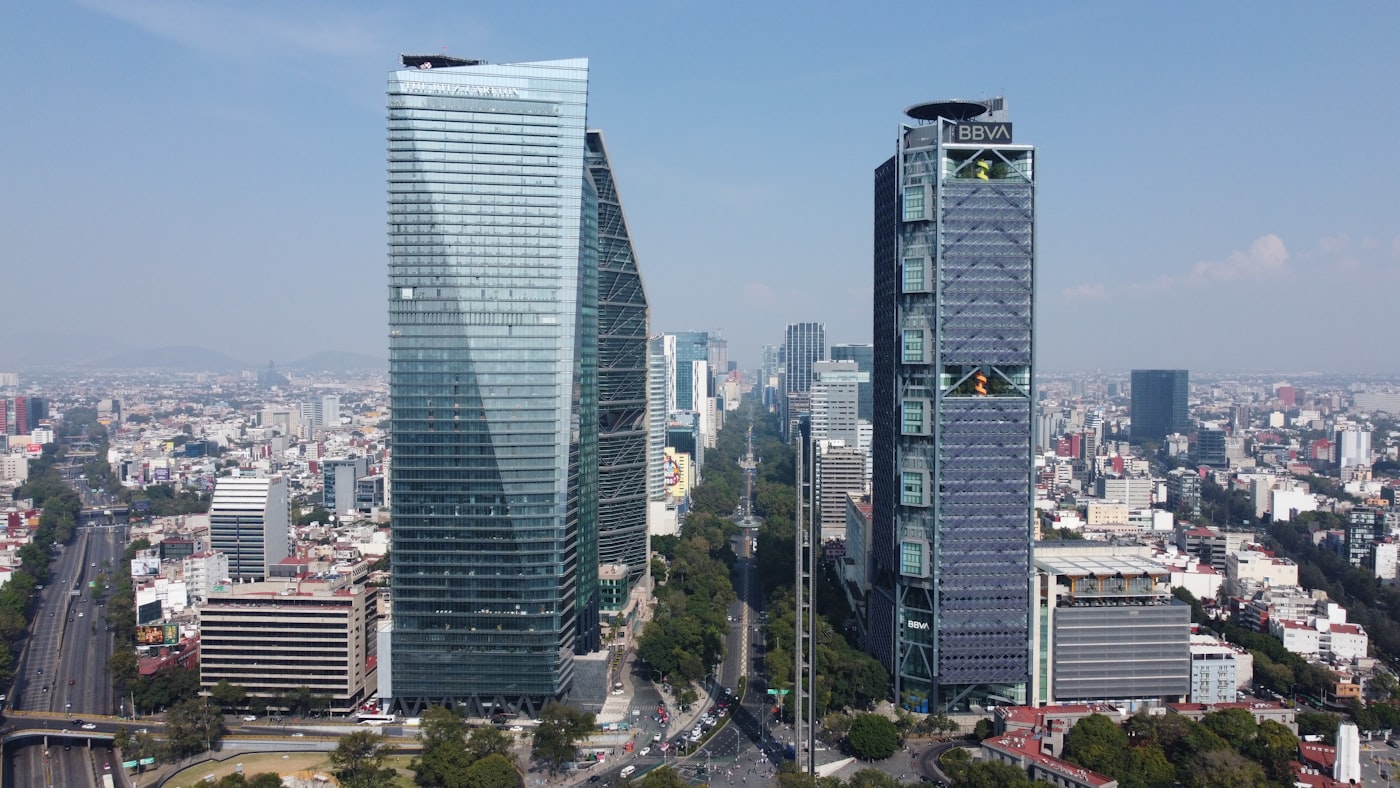 Modern residential towers in Mexico City